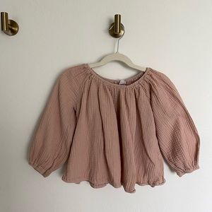 Girls rose pink Alice + Ames muslin top